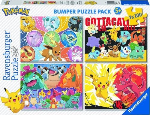 Puzzle Pokémon 4 X 100 piezas