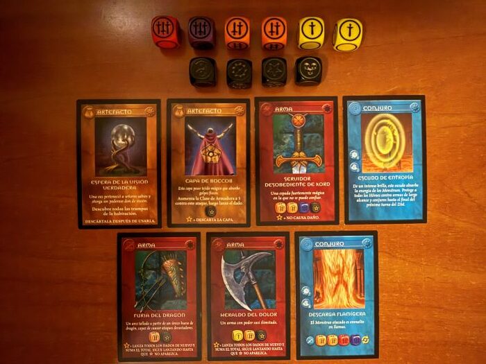 Dados y cartas especiales D&D